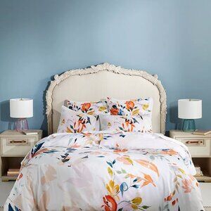 Anthropologie- Bryony Cotton Slub Printed Euro Sham